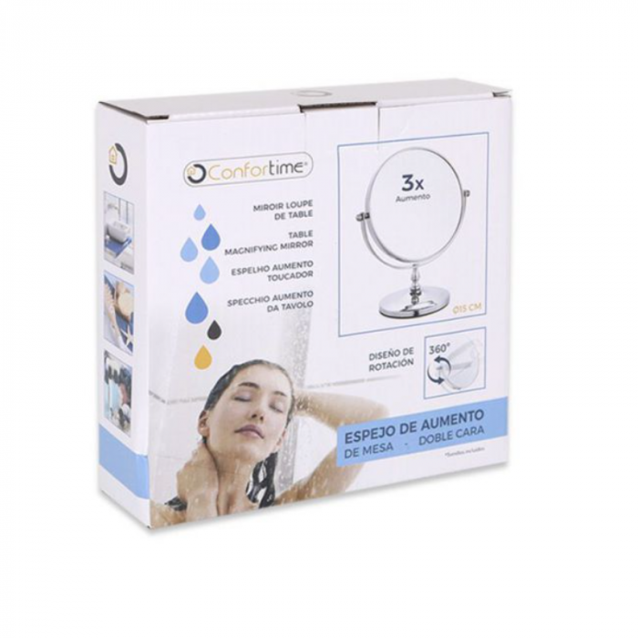 Oglinda cosmetica cu lupa 3X, Confortime, 15x12x21.5cm [4]