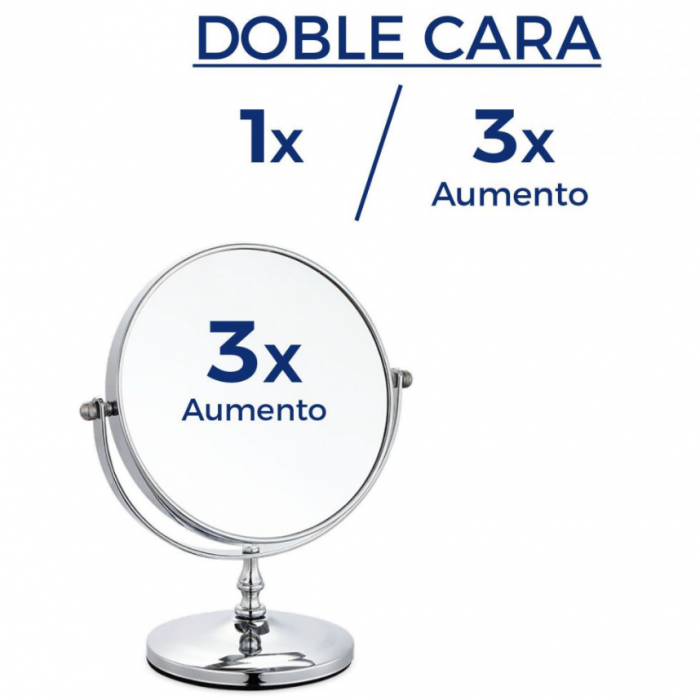 Oglinda cosmetica cu lupa 3X, Confortime, 15x12x21.5cm [2]