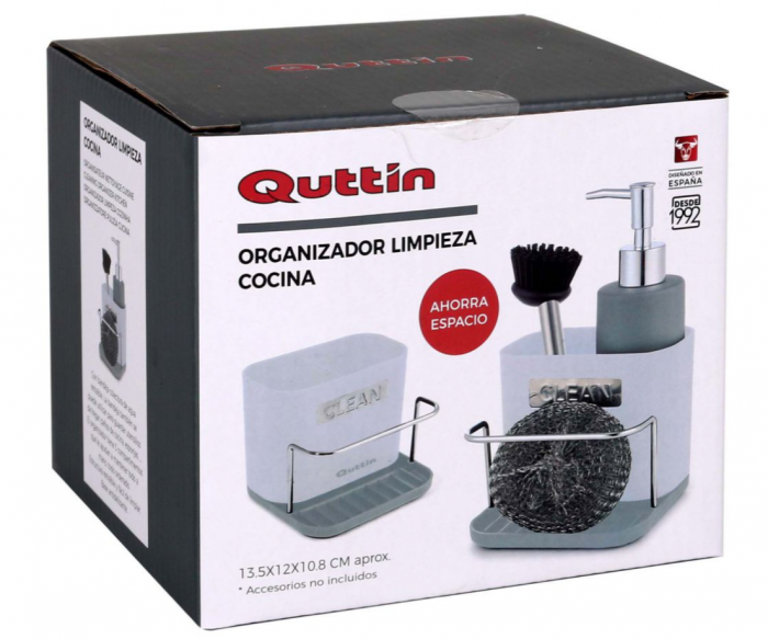 Organizator pentru chiuveta din bucatarie, Quttin, alb, 13.5x12x10.8cm [2]