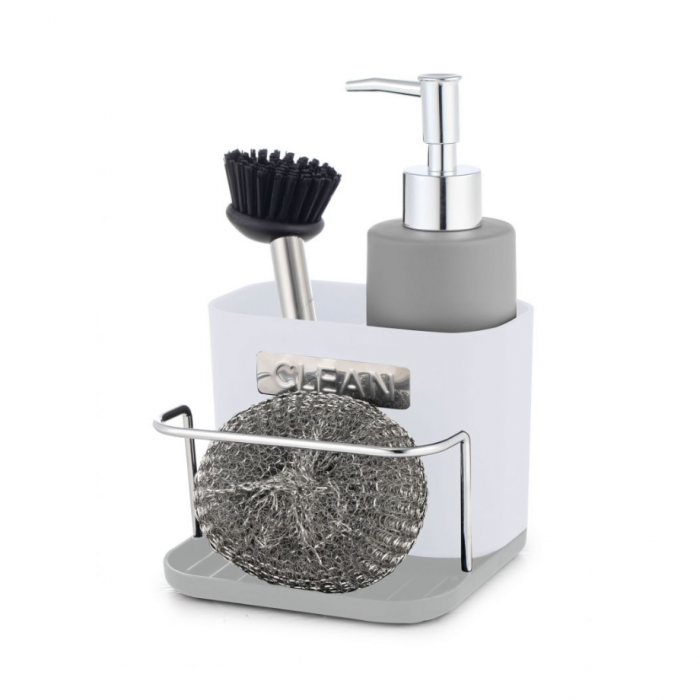 Organizator pentru chiuveta din bucatarie, Quttin, alb, 13.5x12x10.8cm [3]