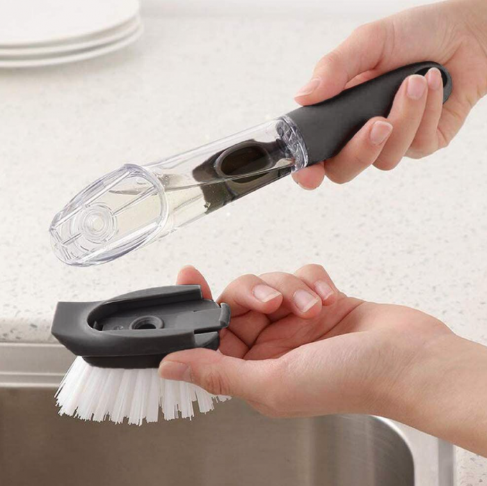 Perie de vase, cu maner rezervor detergent, lungime 24 x latime 7 cm [5]