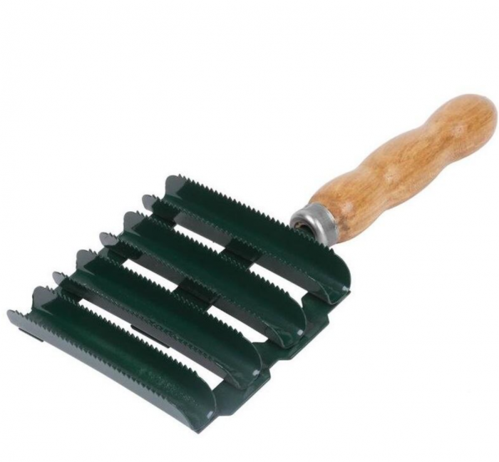 Perie tesala pentru bovine Strend Pro Woo, 8 randuri, maner de lemn [2]