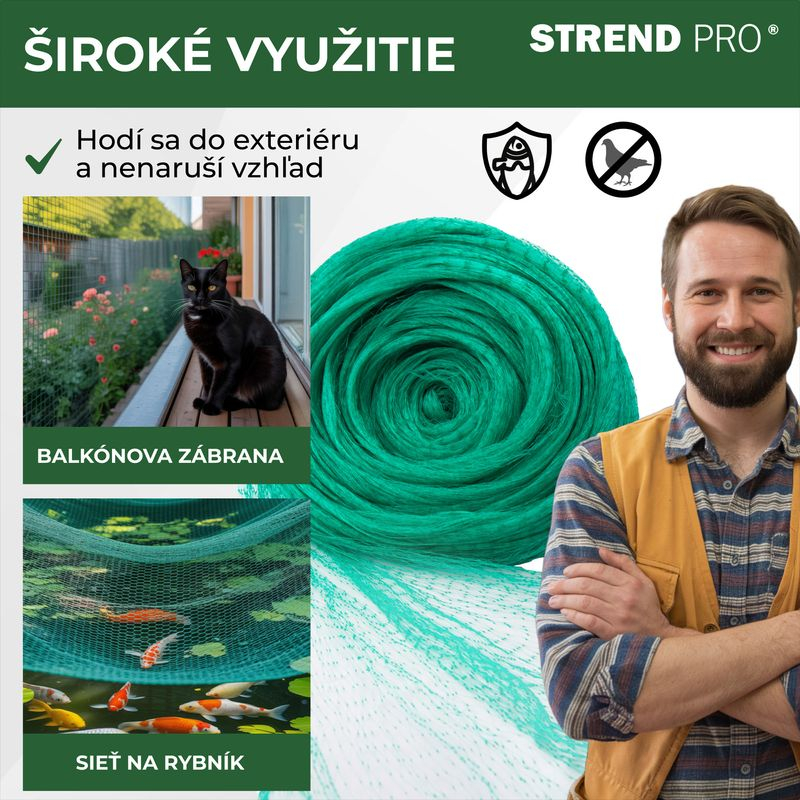 Plasa pvc contra pasarilor, verde, 4x20 m, Strend Pro [3]