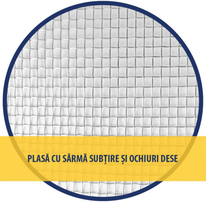 Plasa din sarma zincata tesata pentru cernere in constructii cu ochiuri dese [2]