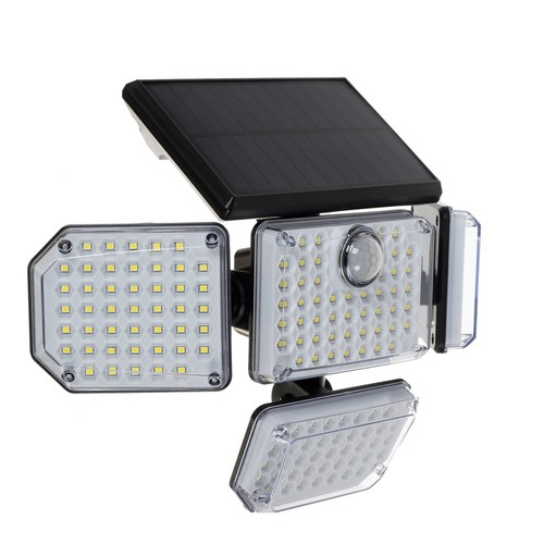 Proiector led 9W cu panou solar si baterie de 2400mAh, IP65, 171 leduri, 20x29x10 cm, Izoxis [2]