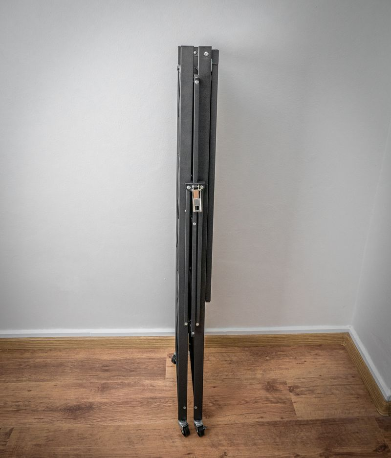 Raft depozitare pliabil cu roți MagicHome, metalic, 4 polițe, 127x72x34 cm, max. 200 kg [8]