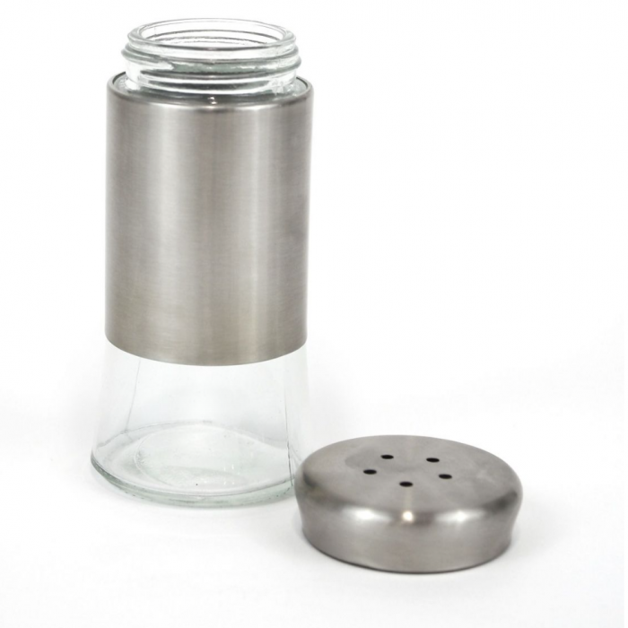 Recipient pentru condimente, Wooow, 150 ml din inox si sticla [2]