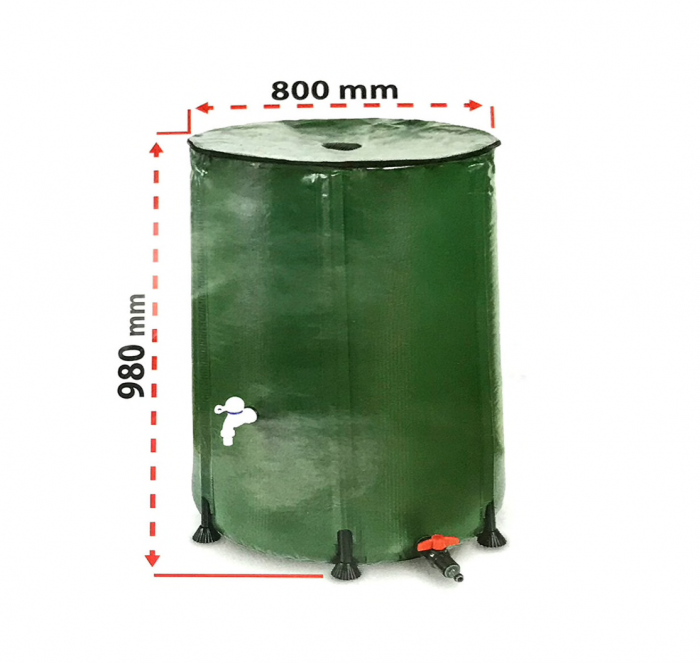 Rezervor 500 L cu robinet pentru apa de ploaie, pliabil [3]