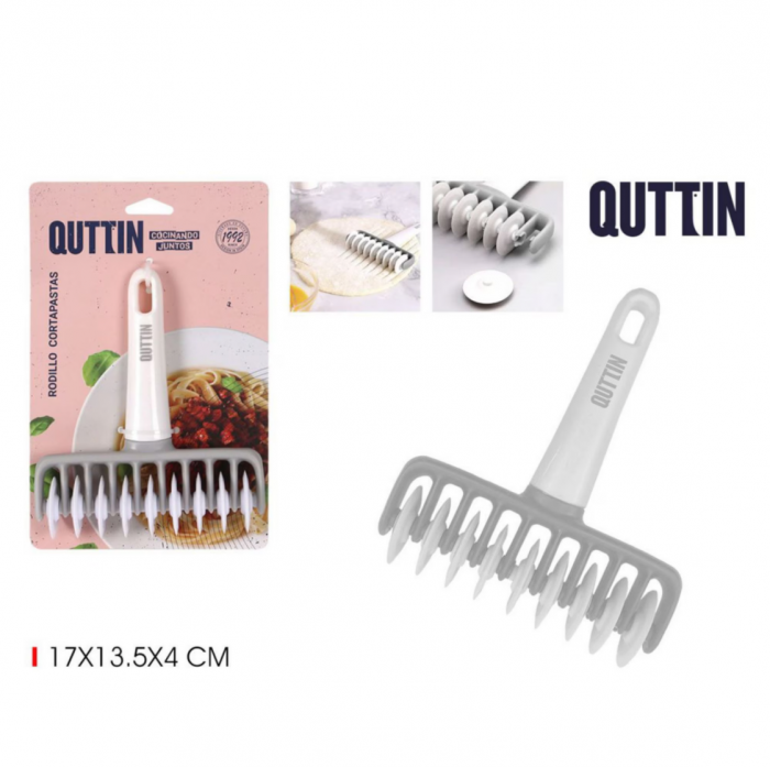 Rola taiere sau ornare aluat, 9 rotite, plastic, 17x13, 5x4 cm, Quttin [8]