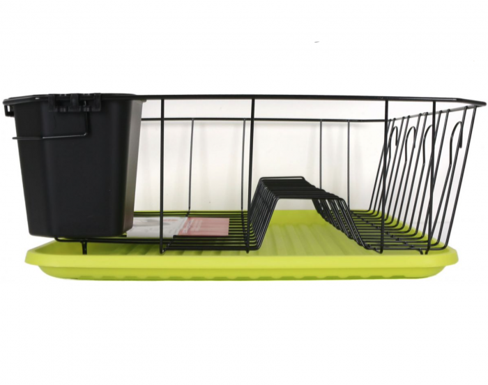 Uscator de vase cu tavita si suport pentru tacamuri, Quttin, 45x35x13 cm [3]