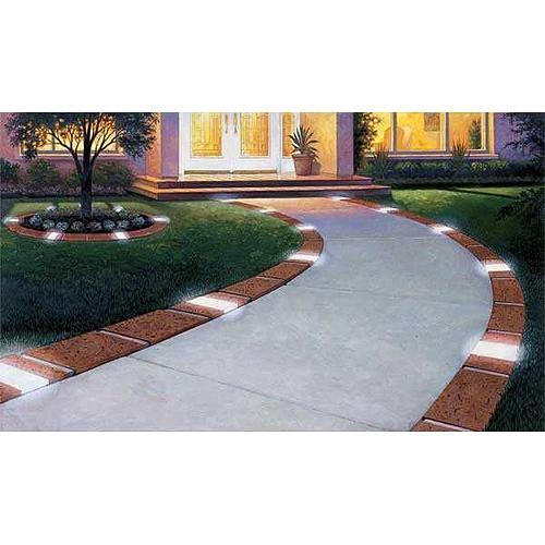 Set 10 bucati bordura decorativa, efect caramida, 2 x lampa LED cu iluminare solara, 2.1 m [2]