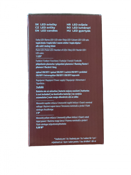 Set 3 lumanari cu led din ceara cu suport de stcla si efect de flacara, 3xAAA, MagicHome [5]