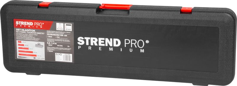 Set 5 gletiere profesionale, inox, cu suport, maner telescopic, geanta, 25, 40, 60, 80, 100 cm, Strend Pro Premium Ergonomic [16]