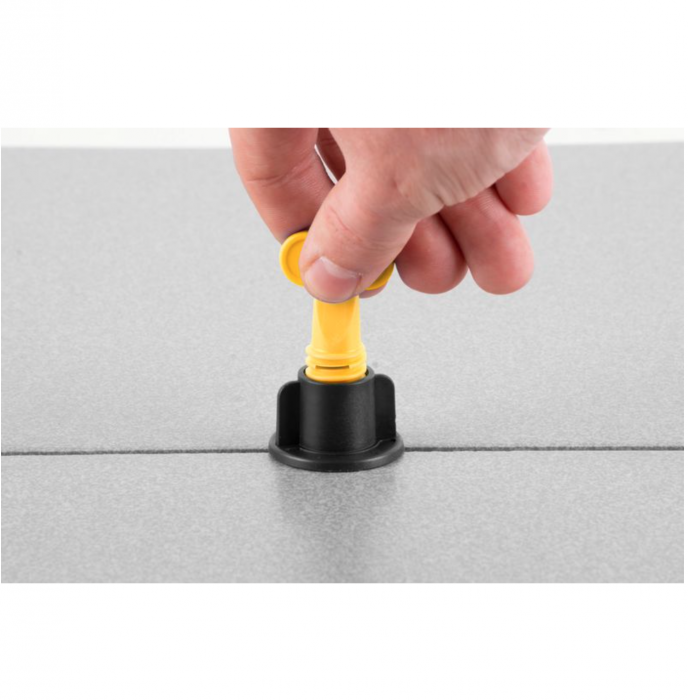 Set 50 tije refolosibile profesionale, din otel, corp galvanizat din ABS, pentru rost de 1.5 mm, sistem nivelare gresie si faianta, Strend pro [5]