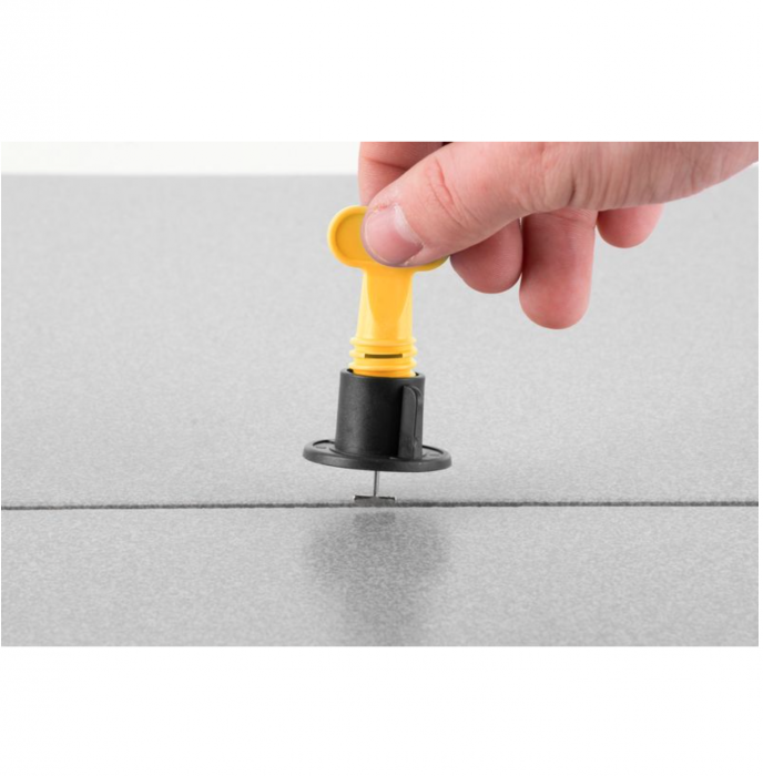 Set 50 tije refolosibile profesionale, din otel, corp galvanizat din ABS, pentru rost de 1.5 mm, sistem nivelare gresie si faianta, Strend pro [3]
