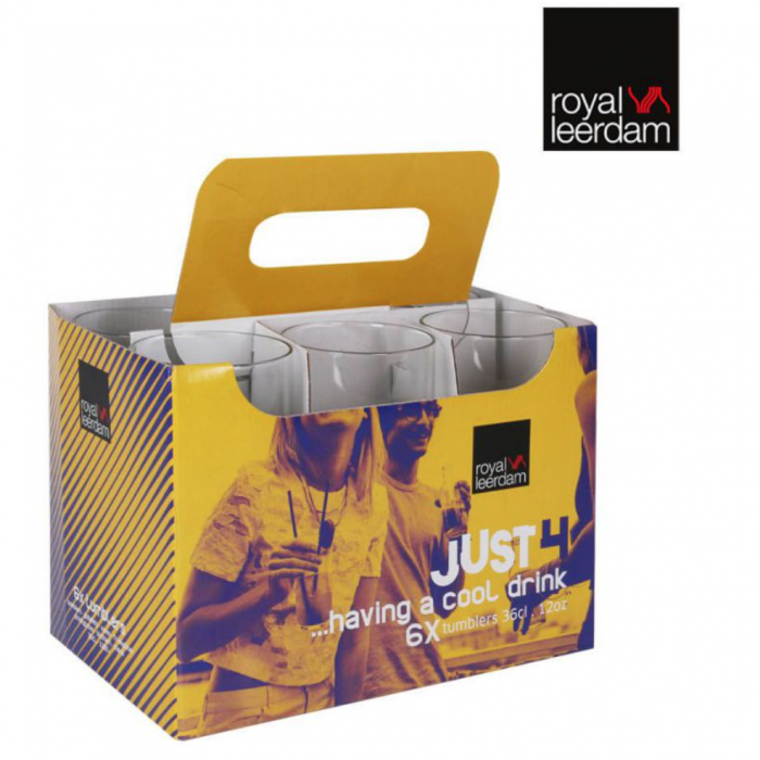 Set 6 pahare din sticla, long drink, Royal Leerdam, 360 ml [2]