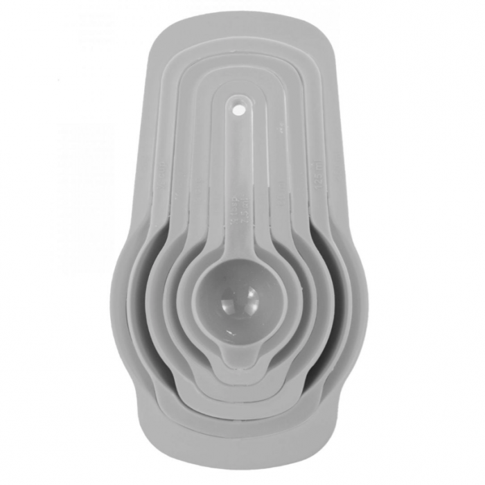 Set 6 ustensile masurare din plastic, Quttin, dimensiuni diferite, gri [3]