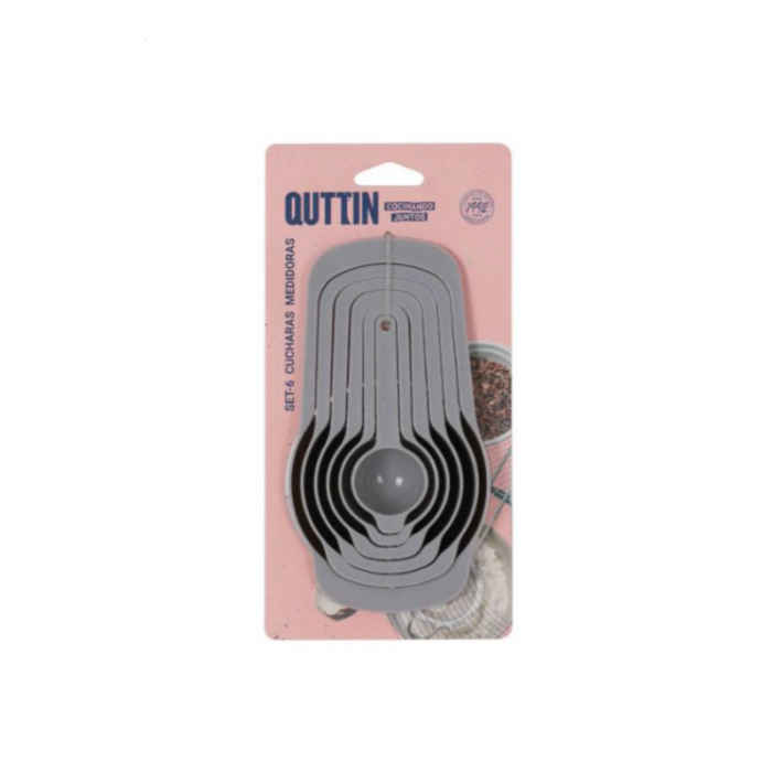 Set 6 ustensile masurare din plastic, Quttin, dimensiuni diferite, gri [5]