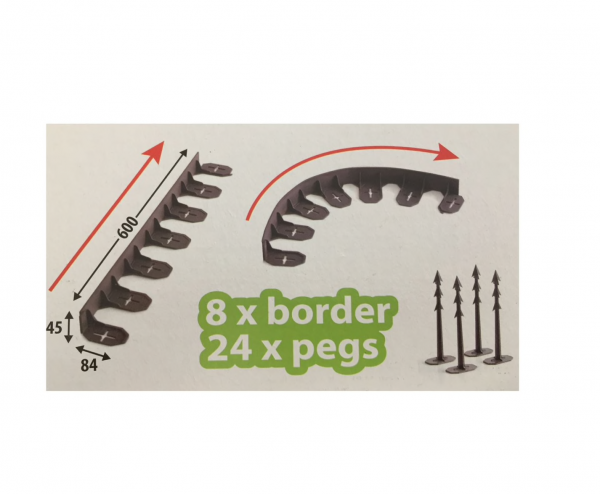 Set bordura pentru delimitare gradina Strend Pro Garden Border 0645, lungime totala 4.8 m [2]