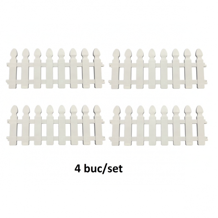 Set gard pentru gradina Strend Pro F7052, 4 buc, Lungime totala 2m, alb [2]