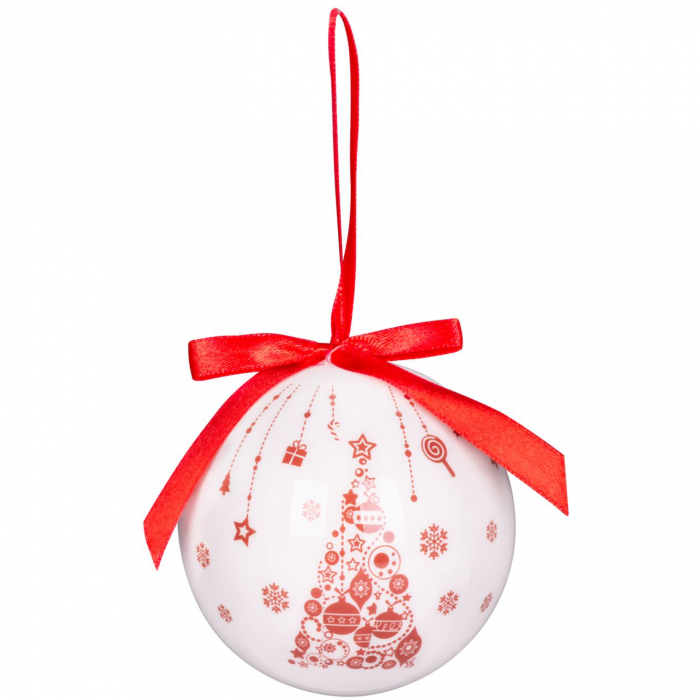 Set globuri de Craciun MagicHome, rosu/ alb, 7,5 cm, 14 bucati [4]