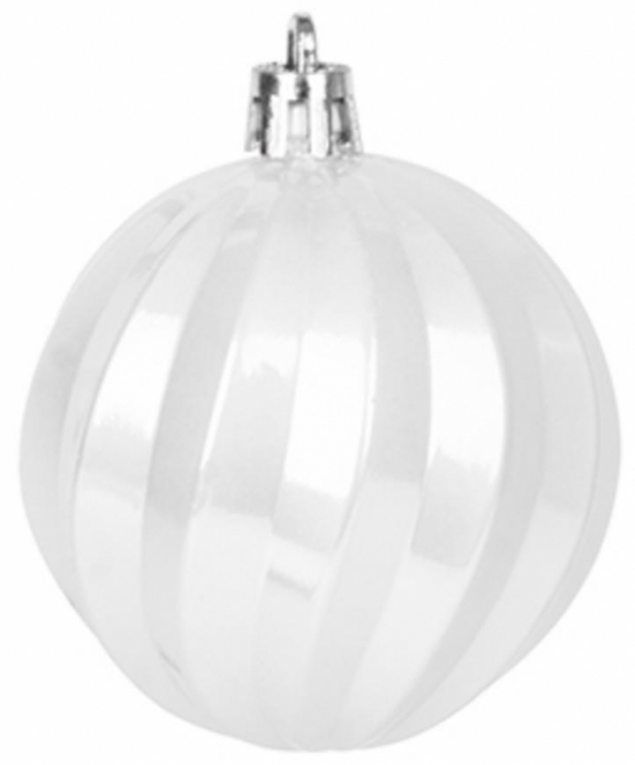 Set mix de 15 globuri pentru bradul de Craciun, alb argintii, diametru 3.5, 6 si 8 cm, MagicHome [4]