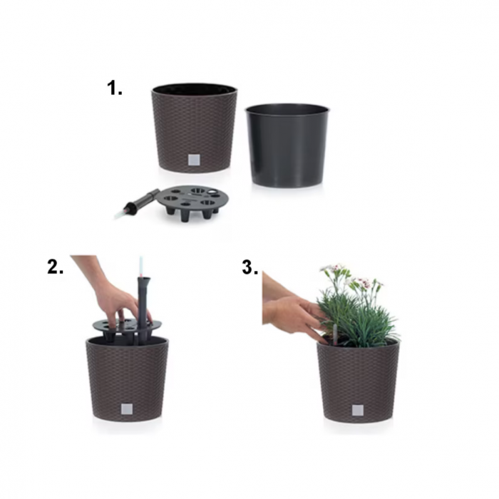 Sistem de irigatie pentru ghivece Prosperplast Rato&Tubus 250, 212x50x212 mm, rotund [4]