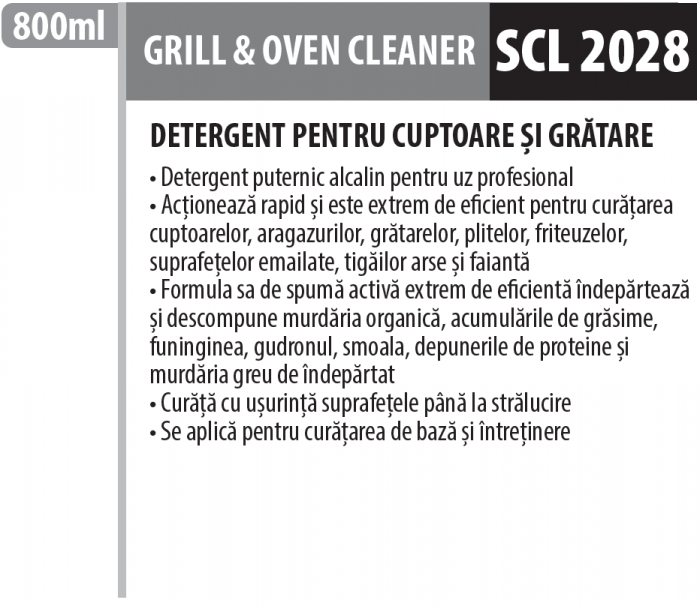 Solutie spray de curatare pentru gratare, cuptoare si aragazuri, 800 ml, Medix Professional [2]