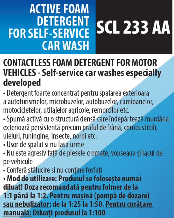 Spumă activa (fără contact) pentru vehicule - special dezvoltat pentru spălătorii auto self-service, 20 litrii, Medix Professional [2]