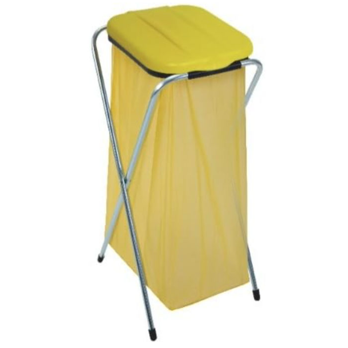 Suport pentru saci de gunoi ECO 1, galben, cm 36 x 42 x 78-h, pentru saci de 130 l, pentru colectare selectiva [1]