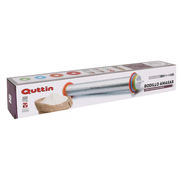 Sucitor inox, ajustabil, cu set de 4 inele, 42x6cm, Quttin [7]