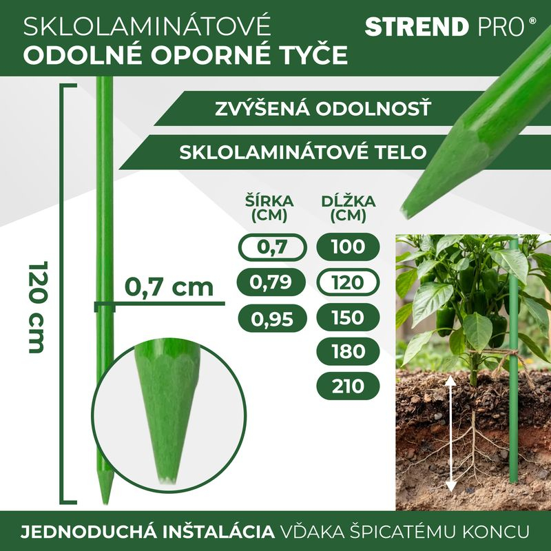 Suport/arac pentru plante, fibra de sticla, 0.7 x 120 cm [7]