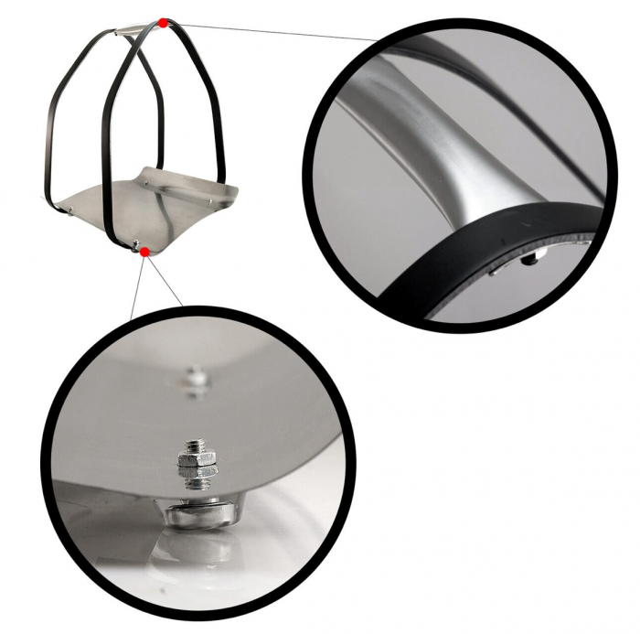 Suport INOX transportat si depozitat lemne pentru semineu/soba, 36 cm [3]