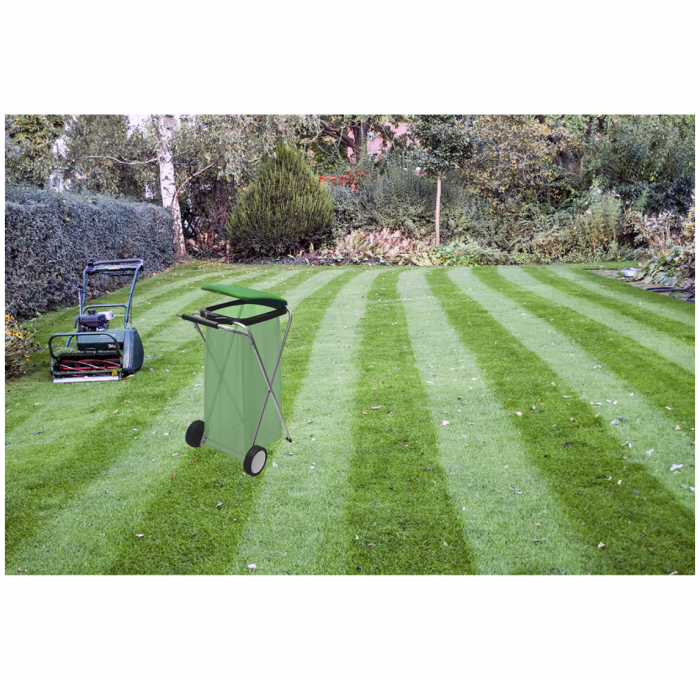 Suport pentru saci de gunoi “MOVE & UP 1”, cm 44 x 56 x 83-h, cu 2 roti si bara tractare cu maner ergonomic - anti-alunecare, deschidere cu buton, cu grila suport din metal, pentru saci de la 20 l la [5]