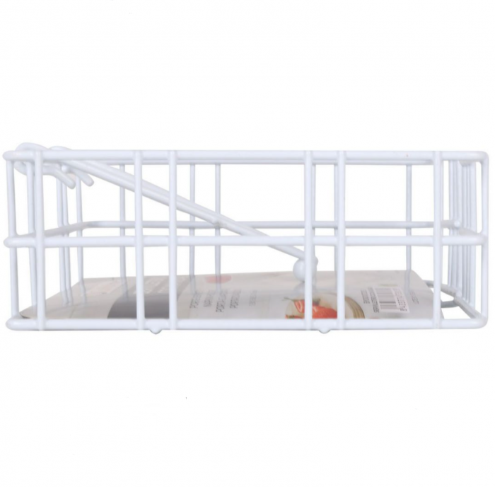 Suport servetele metalic, alb, 18x18x6.5cm, Confortime [3]