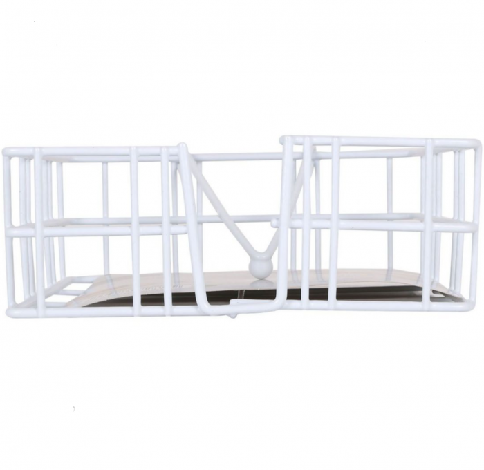 Suport servetele metalic, alb, 18x18x6.5cm, Confortime [4]
