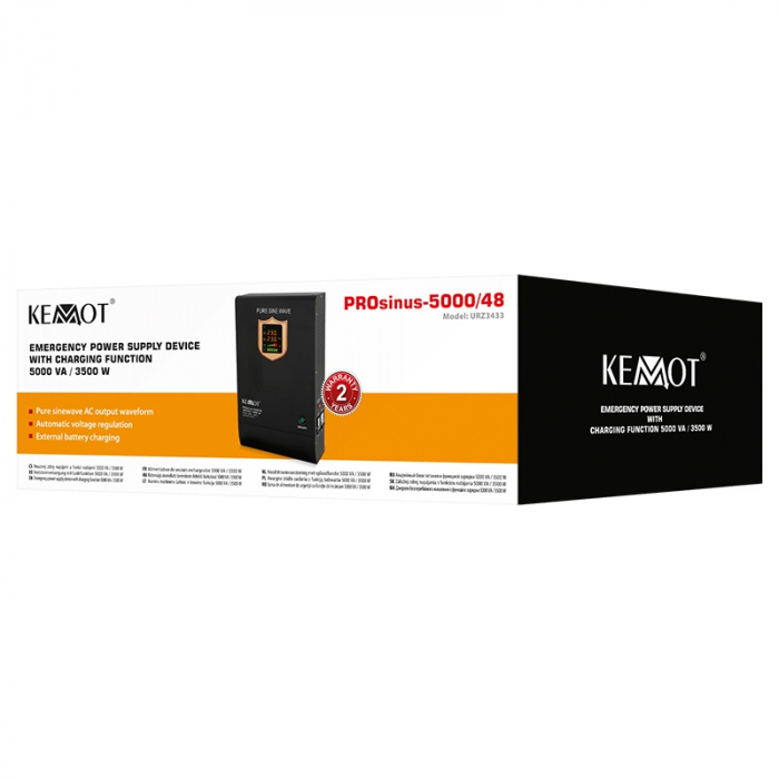 UPS pentru centrale termice Kemot, sinus pur, 5000VA/3500W, 48V [5]