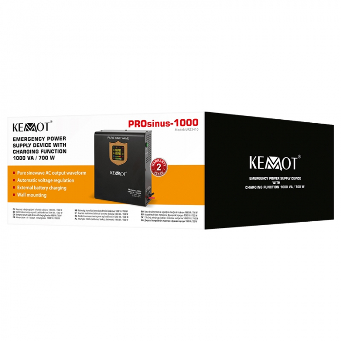 Ups pentru centrale termice, Sinus Pur, 1000Va/700W, 12V, Kemot [4]