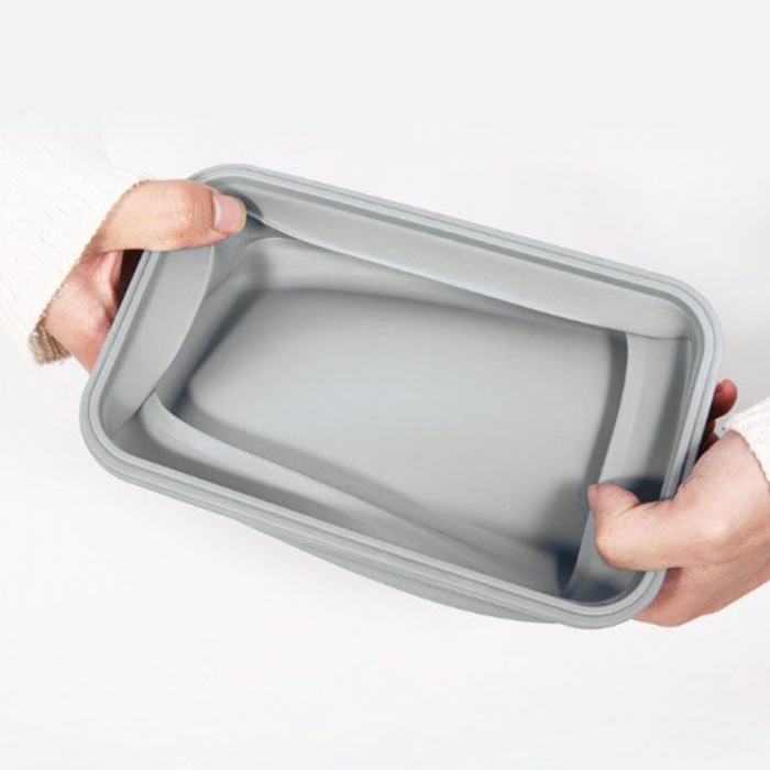 Caserola pliabila din silicon cu capac pentru microunde, 360 ml, Quttin [2]