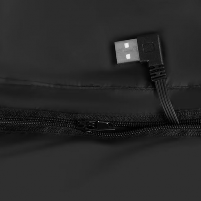 Vesta incalzita electric, captusita, 3 niveluri incalzire, 9 zone, USB, negru, marime XL, Trizand [3]