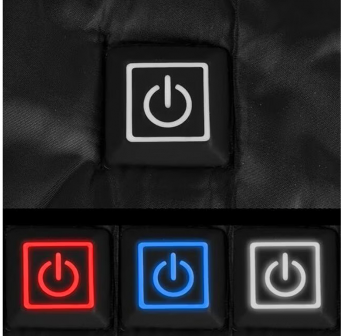 Vesta incalzita electric, captusita, 3 niveluri incalzire, 9 zone, USB, negru, marime XL, Trizand [9]