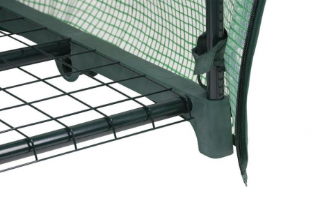 Mini sera pentru flori si legume, 5 nivele, cadru din metal, 69x49x200 cm, verde [4]