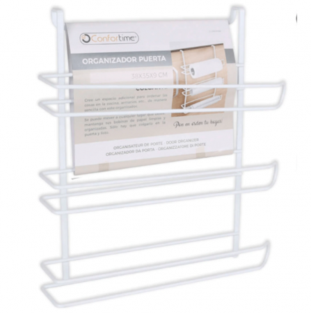 Articole bucatarie - Suport 3 role bucatarie pentru usa dulapuri bucatarie, 38x35x9cm, Confortime