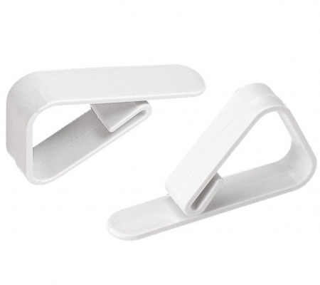 Set 100 cleme/clipsuri pentru fixarea fetei de masa, Algon, Albe [1]