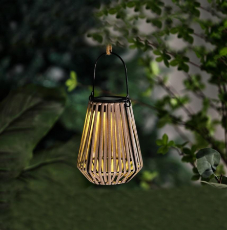 Lampa solara de gradina din ratan, lumina calda, 12x12x14 cm, Strend Pro [1]