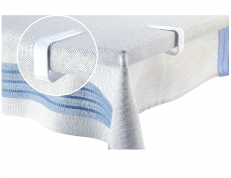 Set 100 cleme/clipsuri pentru fixarea fetei de masa, Algon, Albe [2]