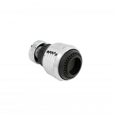Sanitare - Aerator chiuveta cu 2 functii, Hydroland, Plastic, 5,5 cm, Argintiu