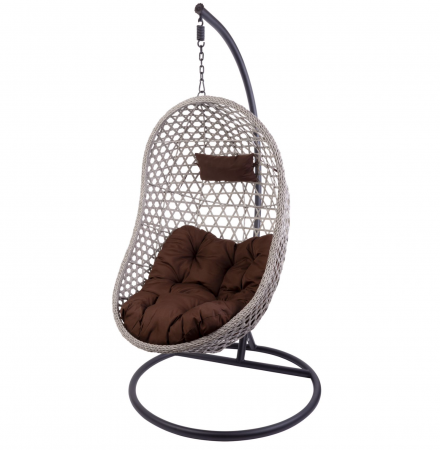 Hamace si leagane - Balansoar pentru gradina Strend Pro MALUKU, max 120kG, rattan artificial, perne incluse