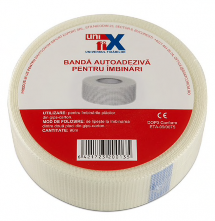 Banda autoadeziva pentru imbinari de gips carton 50 mm x 90 M [0]