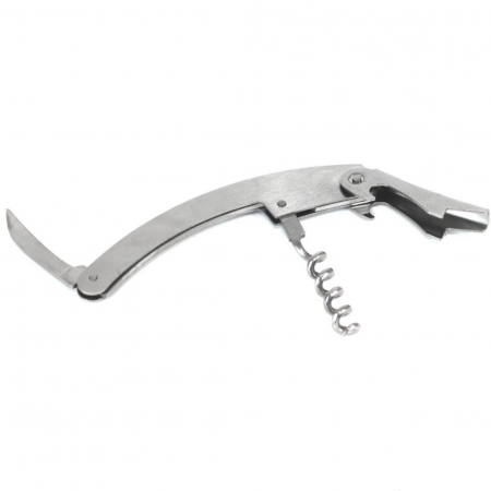 Gradina - Briceag cu 3 functii, cutit, desfacator de sticle si tirbuson, Wooow, metal, 11x2.2cm